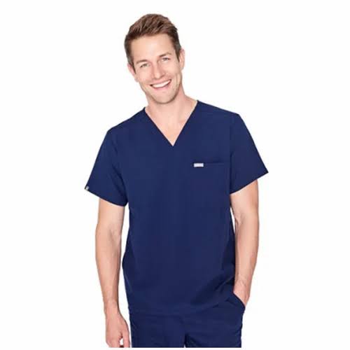 Navy blue male scrub suits for doctors